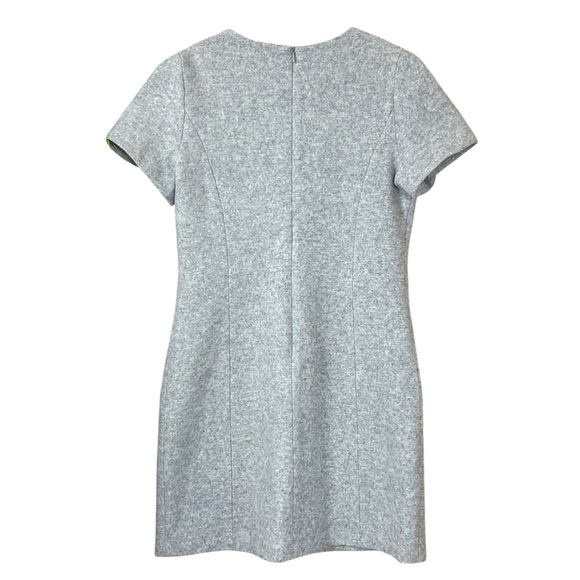 New Mcginn $295 Wool Blend Pocketed Cocktail Mini Dress Heathered Gray Size 4 - Picture 3 of 10